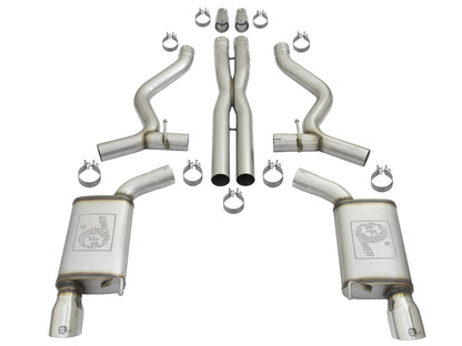 aFe MACH Force-Xp 3in SS Sport Tone Cat-Back | Ford Mustang V6/V8 (15-17) (49-33087-P)