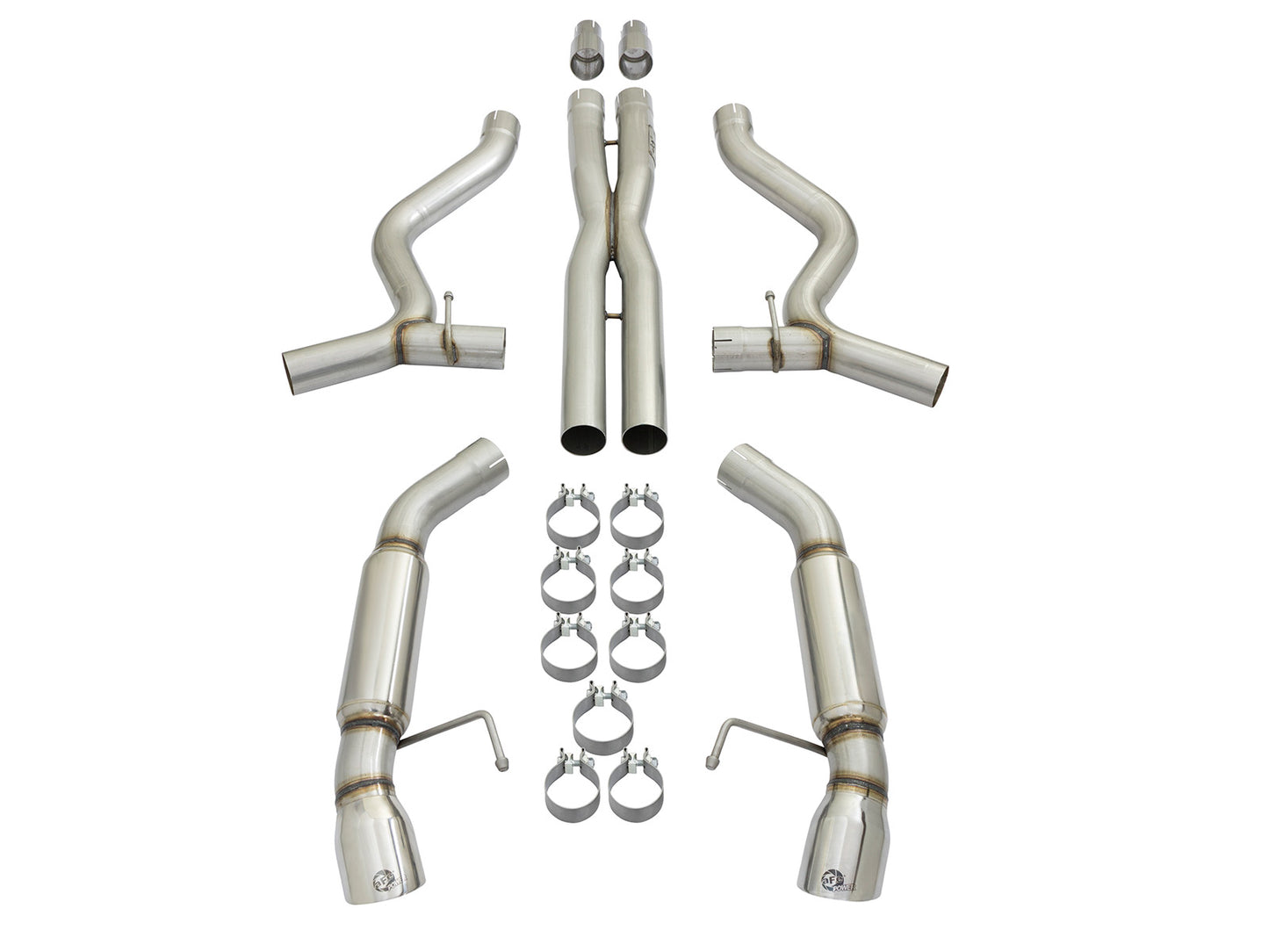 aFe MACH Force-Xp 3in SS Cat-Back Exhaust | Ford Mustang V6/V8 (15-17) (49-33088-P)