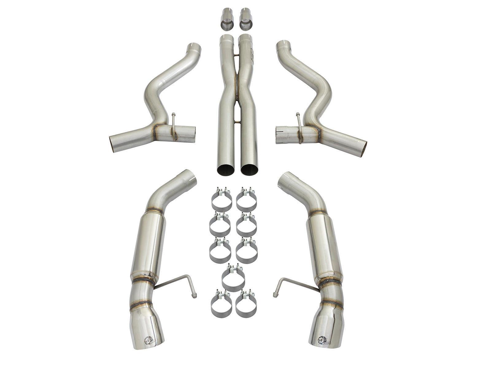 aFe MACH Force-Xp 3in SS Cat-Back Exhaust | Ford Mustang V6/V8 (15-17) (49-33088-P)