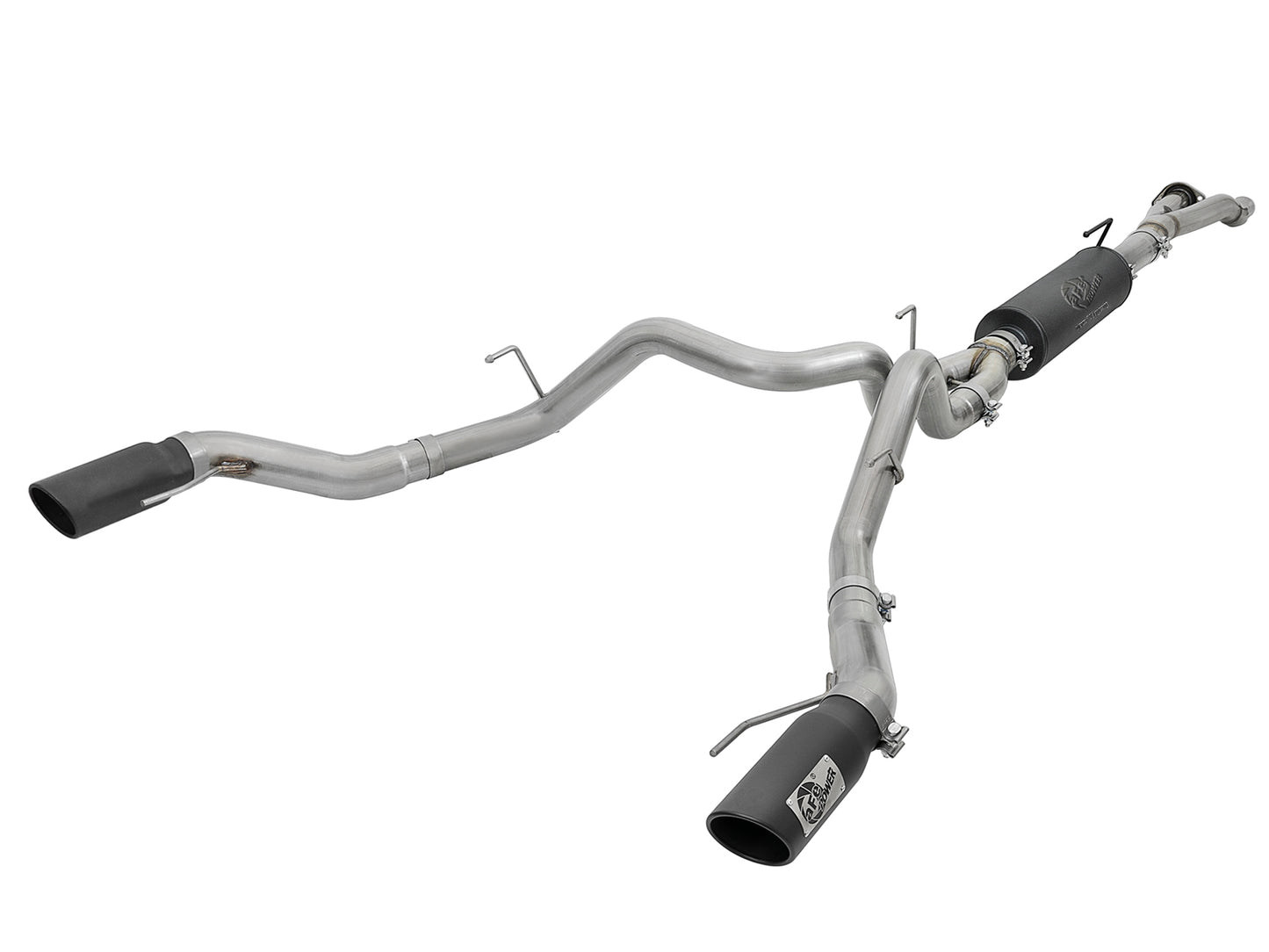 aFe 3in to 3-1/2in SS Rebel D&S Cat-Back Exhaust | F-150 Raptor (17-18) (49-33094-B)