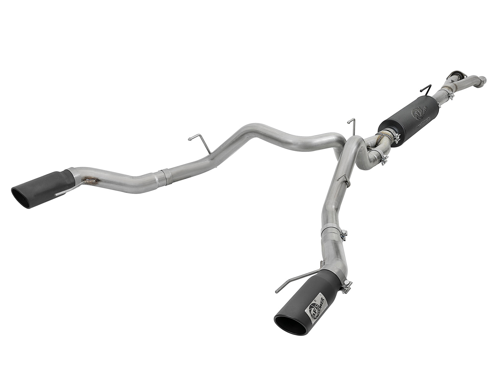 aFe 3in to 3-1/2in SS Rebel D&S Cat-Back Exhaust | F-150 Raptor (17-18) (49-33094-B)