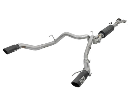 aFe 3in to 3-1/2in SS Rebel D&S Cat-Back Exhaust | F-150 Raptor (17-18) (49-33094-B)