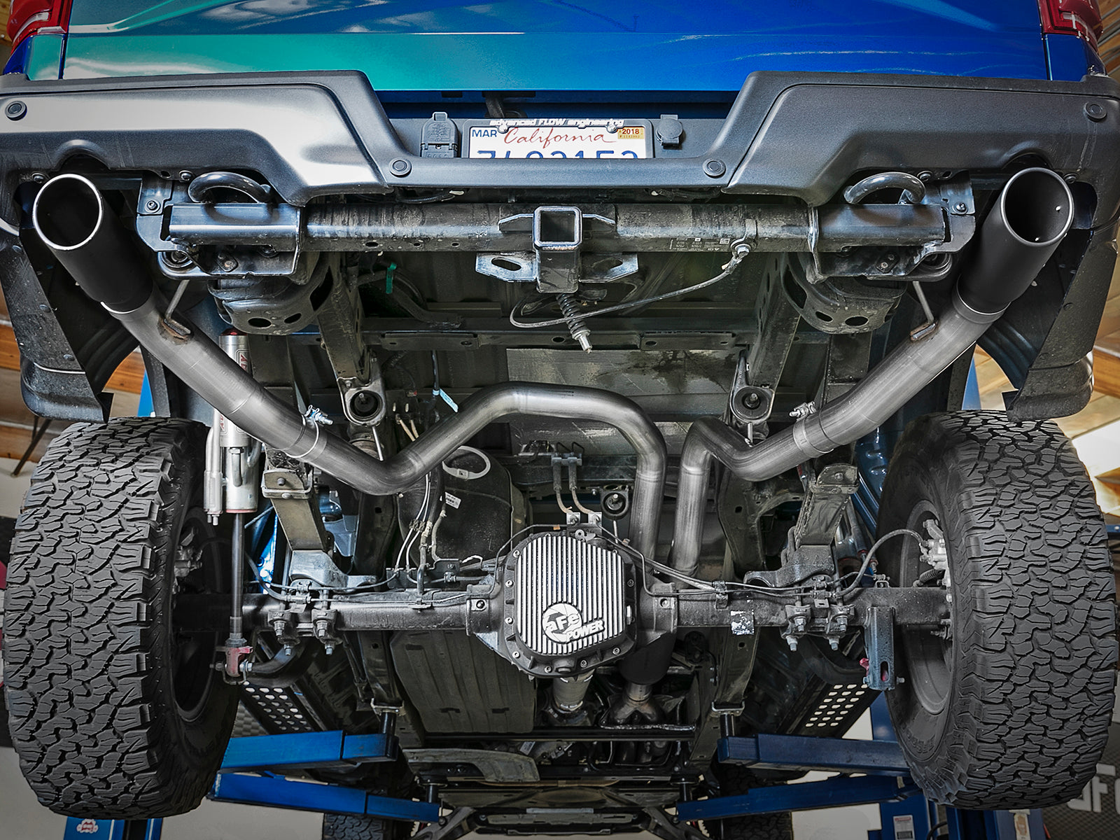 aFe 3in to 3-1/2in SS Rebel D&S Cat-Back Exhaust | F-150 Raptor (17-18) (49-33094-B)