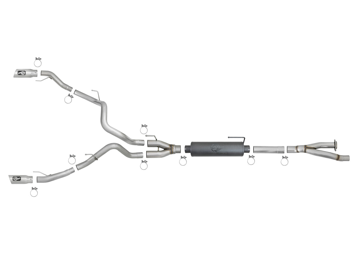 aFe MACHForce-XP 3in to 3-1/2in SS Cat-Back Exhaust | F-150 Raptor (17-18) (49-33094-P)