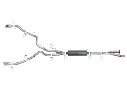 aFe MACHForce-XP 3in to 3-1/2in SS Cat-Back Exhaust | F-150 Raptor (17-18) (49-33094-P)