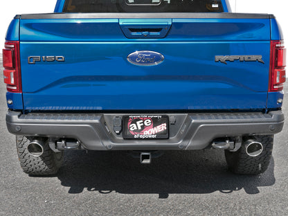 aFe MACHForce-XP 3in to 3-1/2in SS Cat-Back Exhaust | F-150 Raptor (17-18) (49-33094-P)