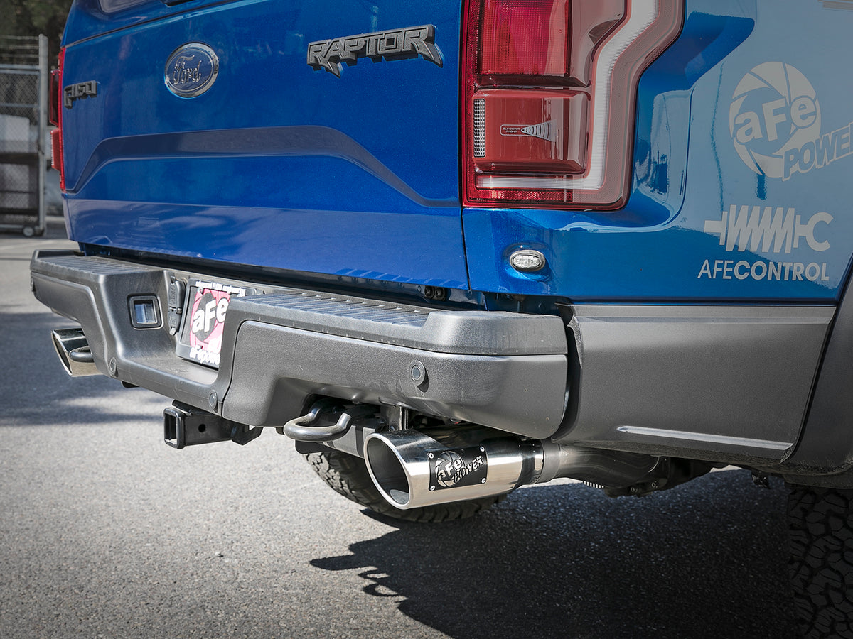 aFe MACHForce-XP 3in to 3-1/2in SS Cat-Back Exhaust | F-150 Raptor (17-18) (49-33094-P)
