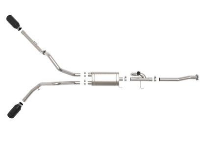 aFe Gemini XV 3in SS Cat-Back w/ Cut-Out | Ford F-150 V6 2.7/3.5L (20-21) (49-33123-B)