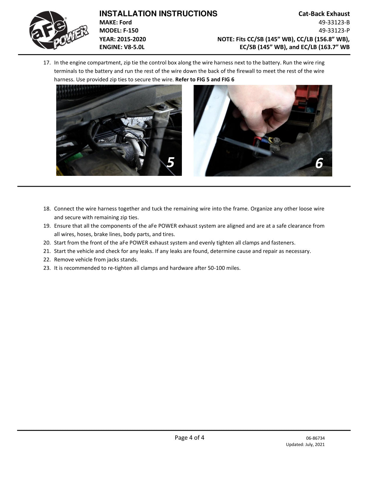 aFe Gemini XV 3in SS Cat-Back w/ Cut-Out | Ford F-150 V6 2.7/3.5L (20-21) (49-33123-B)