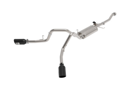aFe Gemini XV 3in SS Cat-Back Exhaust w/ Cut-Out Black Tips | Ford F-150 (21-24) (49-33129-B)