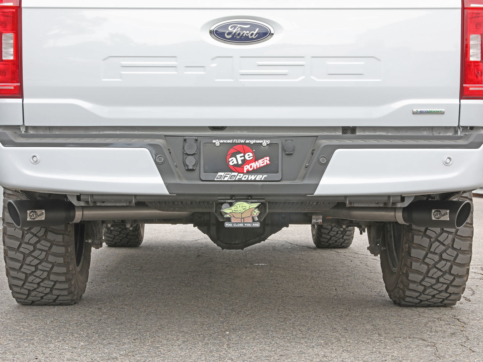aFe Gemini XV 3in SS Cat-Back Exhaust w/ Cut-Out Black Tips | Ford F-150 (21-24) (49-33129-B)