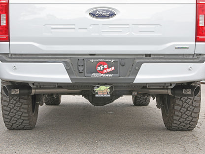 aFe Gemini XV 3in SS Cat-Back Exhaust w/ Cut-Out Black Tips | Ford F-150 (21-24) (49-33129-B)