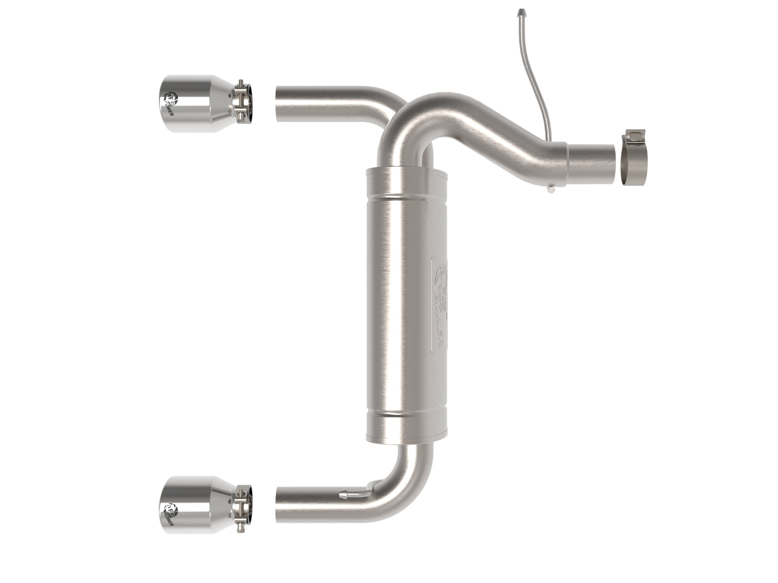 aFe Vulcan 3in to 2.5in SS Axle-Back Exhaust w/ Polished Tips | Ford Bronco (21-24) (49-33137-P)