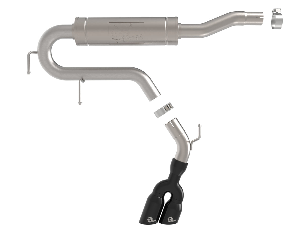 aFe 49-33155-B Cat-Back Stainless Steel w/ Black Tip For Ford Maverick 22-26