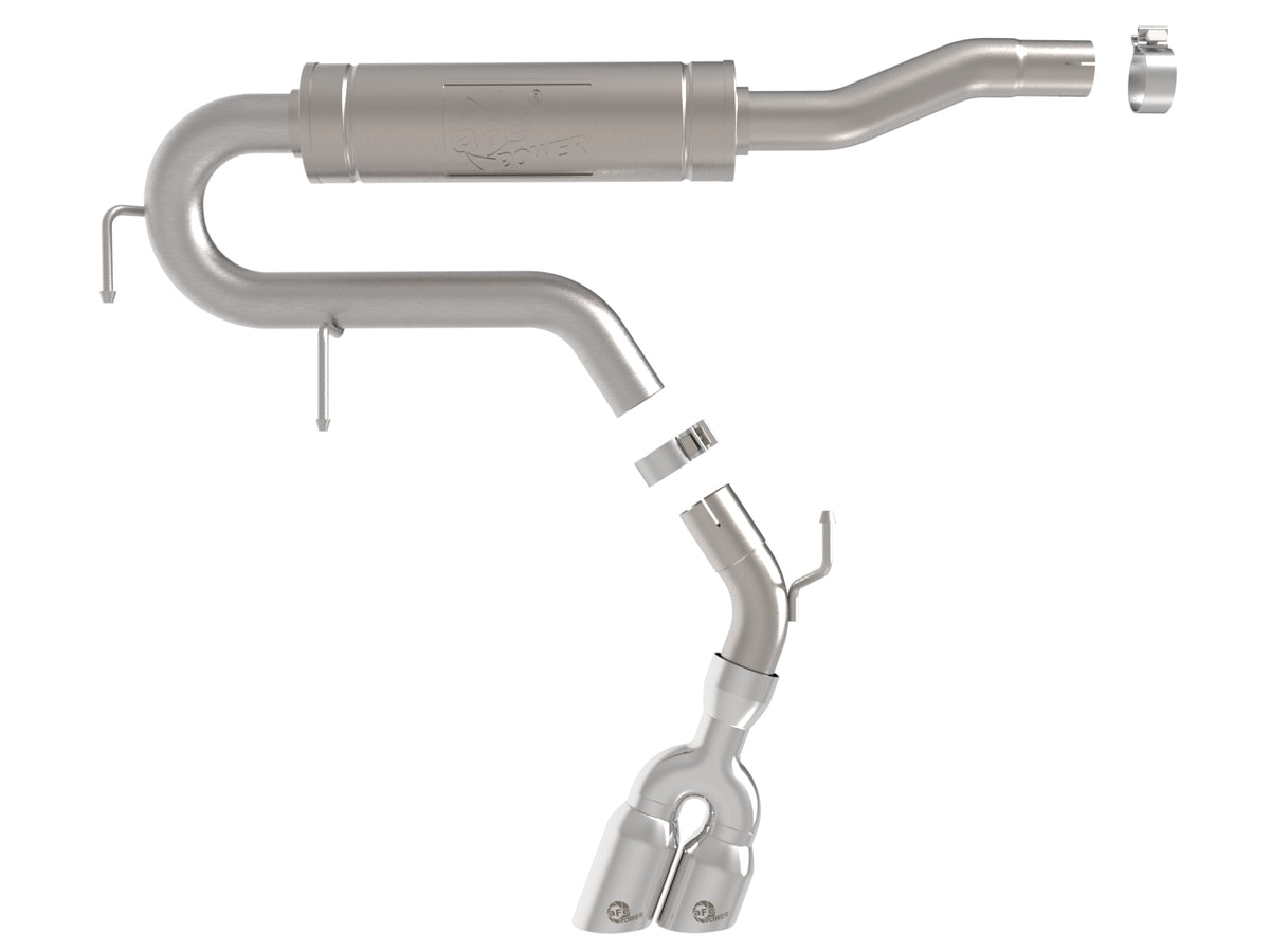 aFe 49-33155-P Cat-Back Stainless Steel w/ Polished Tip For Ford Maverick 22-26
