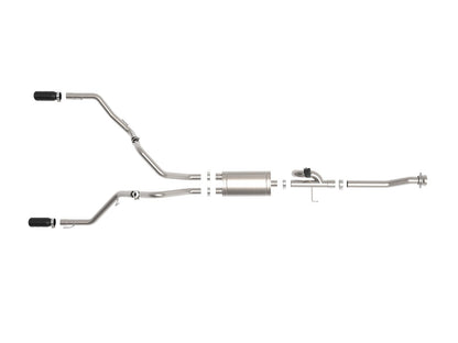 aFe 21-26 Ford F150 Tremor Gemini XV 3IN 304SS Cat-Back Exhaust Dual Rear Exit w/Black Tips