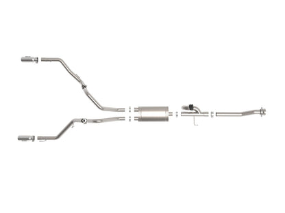 aFe 21-26 Ford F150 Tremor Gemini XV 3IN 304SS Cat-Back Exhaust Dual Rear Exit w/Polished Tips