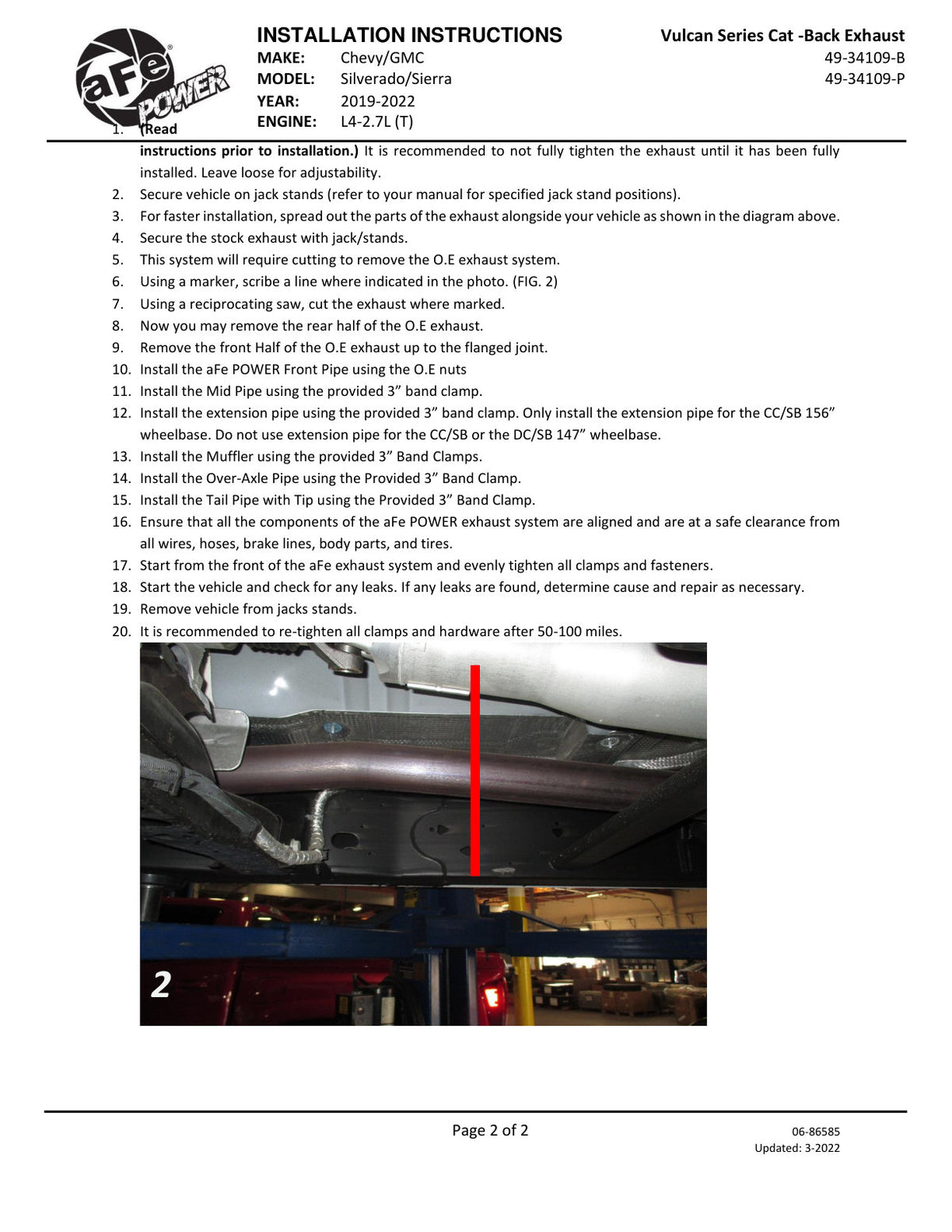 aFe Vulcan SS 3in Cat-Back Exhaust | Silverado/Sierra 1500 L4-2.7L (19-24) (49-34109-P)
