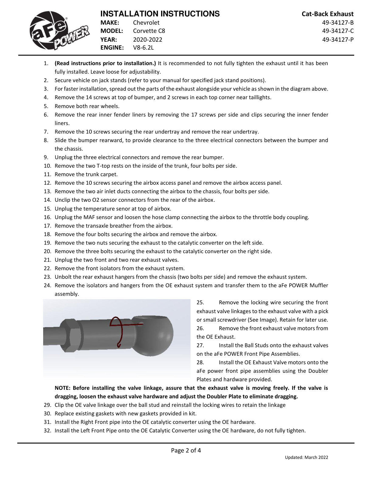 aFe MACH Force-Xp 3in to 2-1/2in SS Cat-Back Exhaust | C8 Corvette (20) (49-34127-C)