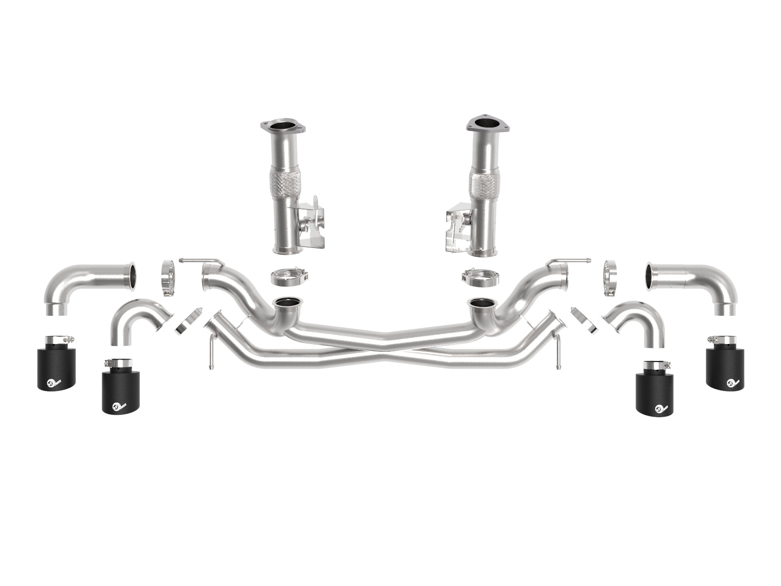 aFe MACH Force-Xp 3in to 2-1/2in 304 SS Cat-Back Exhaust | Chevy C8 (20-25) (49-34127NM-B)