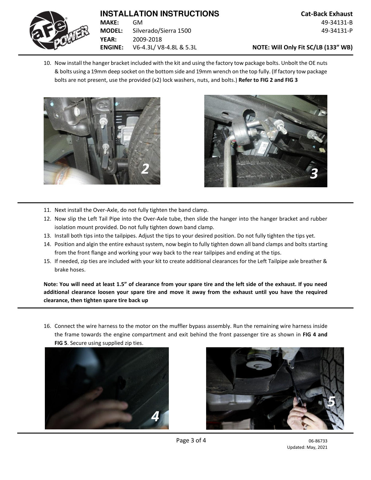 aFe Gemini XV 3in SS Cat-Back Exhaust w/ Cut-Out Black Tips | Silverado 1500 (09-18) (49-34131-B)