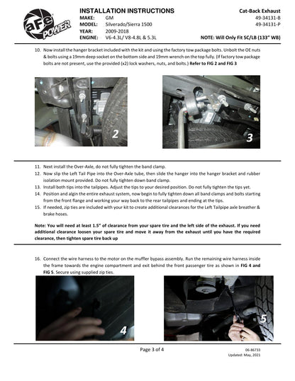 aFe Gemini XV 3in SS Cat-Back Exhaust w/ Cut-Out Black Tips | Silverado 1500 (09-18) (49-34131-B)