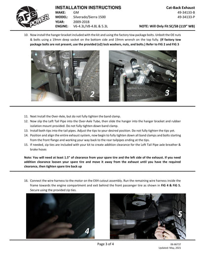 aFe Gemini XV 3in SS Cat-Back Exhaust w/ Cut-Out Black Tips | Silverado 1500 (09-18) (49-34133-B)