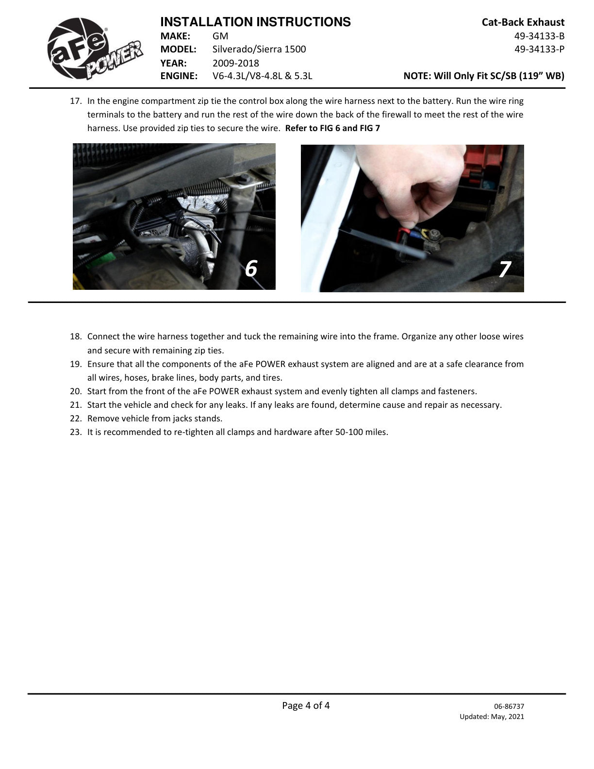aFe Gemini XV 3in SS Cat-Back Exhaust w/ Cut-Out Black Tips | Silverado 1500 (09-18) (49-34133-B)