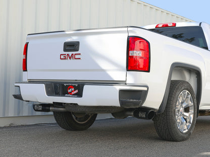 aFe Gemini XV 3in SS Cat-Back Exhaust w/ Cut-Out Black Tips | Silverado 1500 (09-18) (49-34133-B)