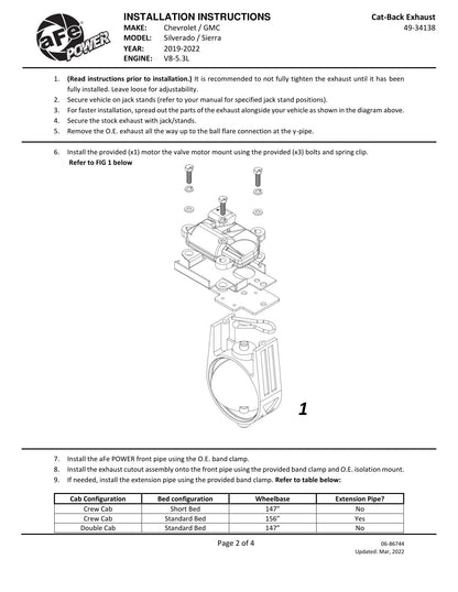 aFe Gemini XV 3in SS D&S Cat-Back Exhaust w/ Cut-Out | Chevy Silverado 1500 (19-22) (49-34138)