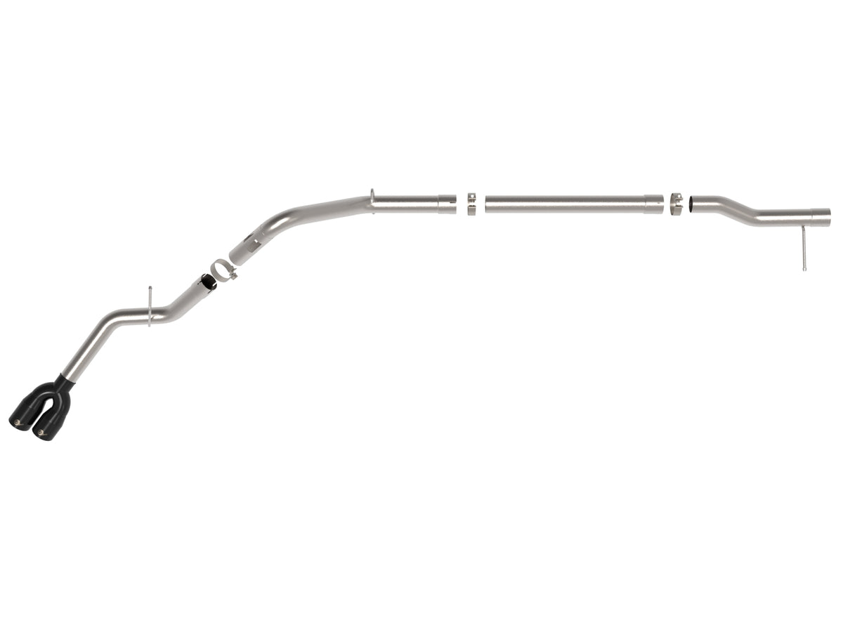 aFe Rebel XD 3IN 304SS DPF-Back Exhaust w/Dual Black Tip | GM Trucks L6-3.0L (td) (49-34145-B)