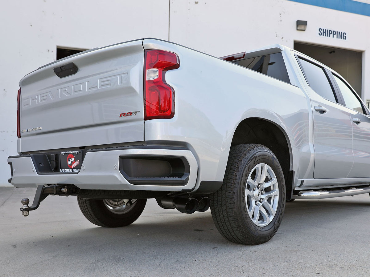 aFe Rebel XD 3IN 304SS DPF-Back Exhaust w/Dual Black Tip | GM Trucks L6-3.0L (td) (49-34145-B)