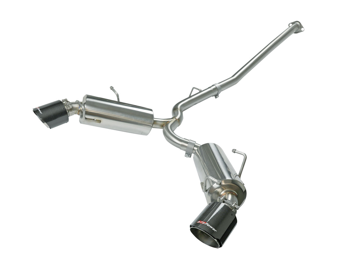 aFe Takeda 2.5in SS Axle-Back Exhaust w/ CF Tips | Subaru BRZ/Scion FR-S (13-15) (49-36023-C)