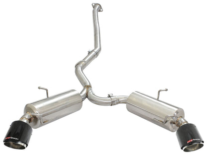 aFe Takeda 2.5in SS Axle-Back Exhaust w/ CF Tips | Subaru BRZ/Scion FR-S (13-15) (49-36023-C)
