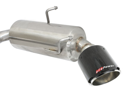 aFe Takeda 2.5in SS Axle-Back Exhaust w/ CF Tips | Subaru BRZ/Scion FR-S (13-15) (49-36023-C)