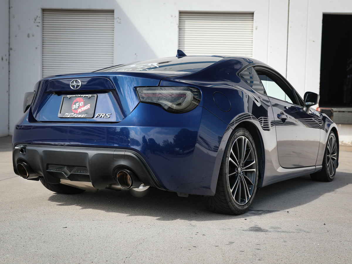 aFe Takeda 2.5in SS Axle-Back Exhaust w/ CF Tips | Subaru BRZ/Scion FR-S (13-15) (49-36023-C)