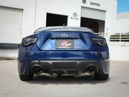 aFe Takeda 2.5in SS Axle-Back Exhaust w/ CF Tips | Subaru BRZ/Scion FR-S (13-15) (49-36023-C)