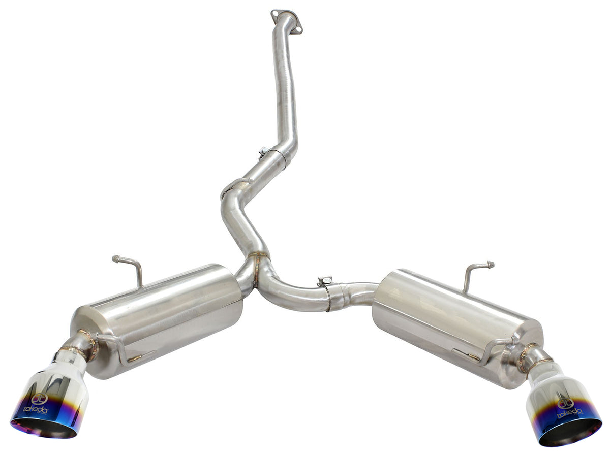 aFe Takeda 2-1/2in SS Axle-Back Exhaust w/ Blue Flame Tips | Subaru BRZ/FR-S (13-15) (49-36023-L)