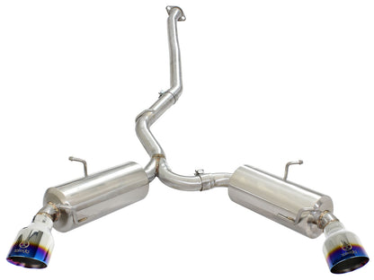 aFe Takeda 2-1/2in SS Axle-Back Exhaust w/ Blue Flame Tips | Subaru BRZ/FR-S (13-15) (49-36023-L)