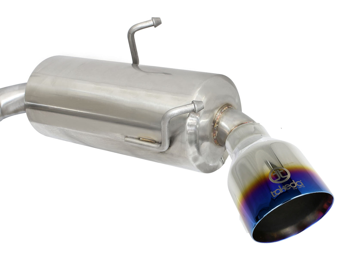 aFe Takeda 2-1/2in SS Axle-Back Exhaust w/ Blue Flame Tips | Subaru BRZ/FR-S (13-15) (49-36023-L)