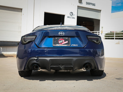 aFe Takeda 2-1/2in SS Axle-Back Exhaust w/ Blue Flame Tips | Subaru BRZ/FR-S (13-15) (49-36023-L)