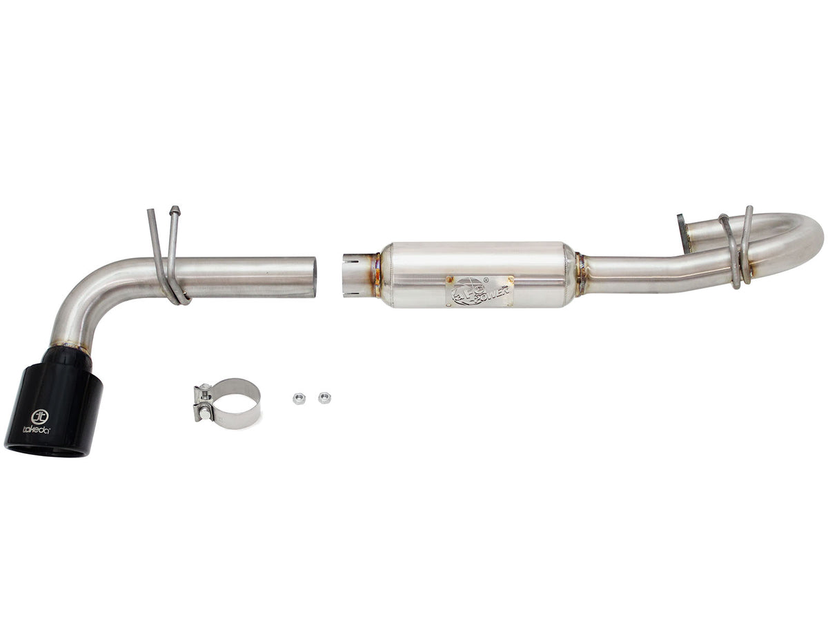 aFe 2-1/4 to 2-1/2in Stainless Steel Axle-Back Exhaust w/ Black Tip | Scion tC (11-16) (49-36025-B)
