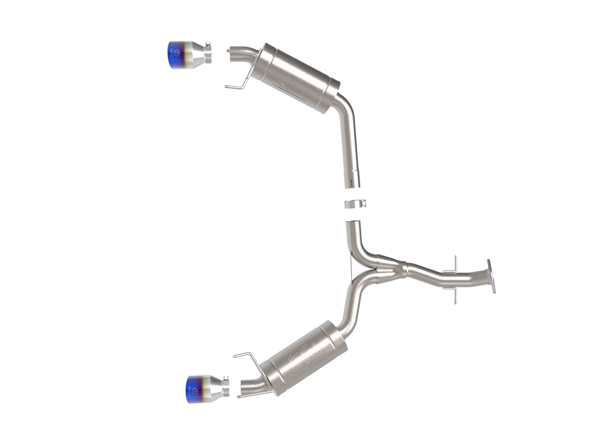 aFe Takeda 2.1/2in SS Axle-Back Exhaust w/ Blue Flame Tips | Lexus IS250/350 (06-13) (49-36055-L)