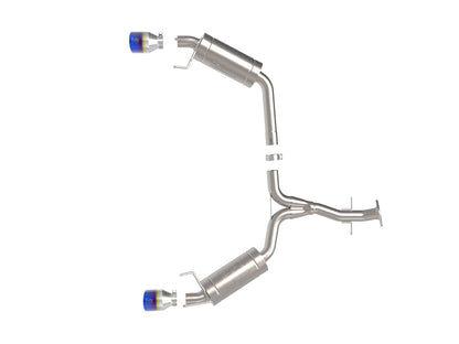 aFe Takeda 2.1/2in SS Axle-Back Exhaust w/ Blue Flame Tips | Lexus IS250/350 (06-13) (49-36055-L)