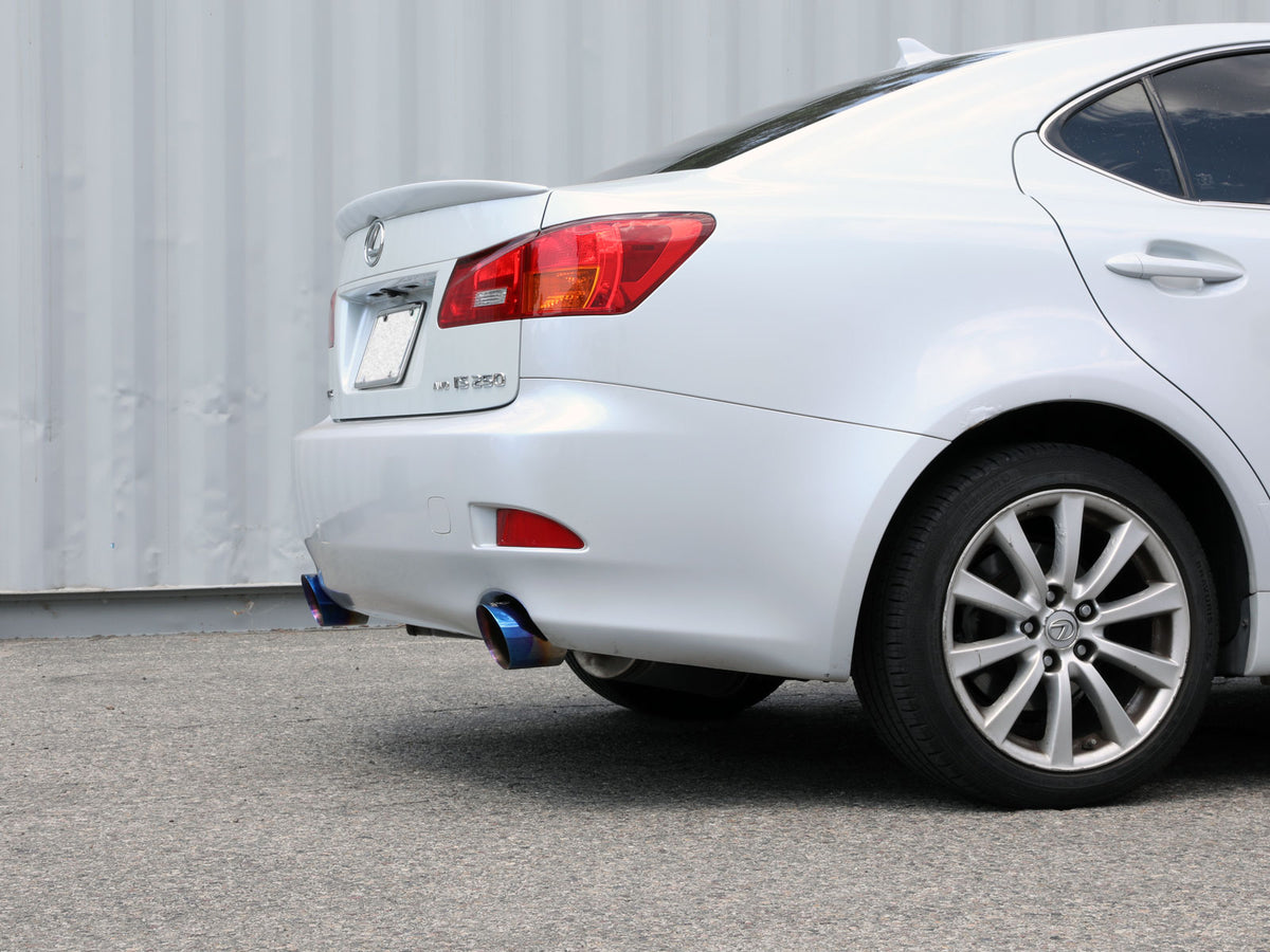 aFe Takeda 2.1/2in SS Axle-Back Exhaust w/ Blue Flame Tips | Lexus IS250/350 (06-13) (49-36055-L)