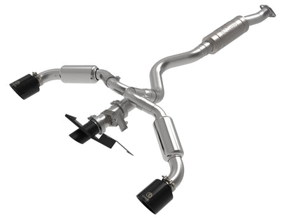 aFe Gemini XV 3in to 2-1/2in Black SS Cat-Back Exhaust | Toyota GR Corolla (23-24) (49-36067-B)