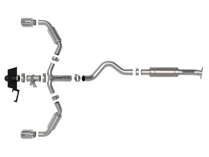 aFe Gemini XV 3in to 2-1/2in SS Cat-Back Exhaust | Toyota GR Corolla (23-24) (49-36067-P)
