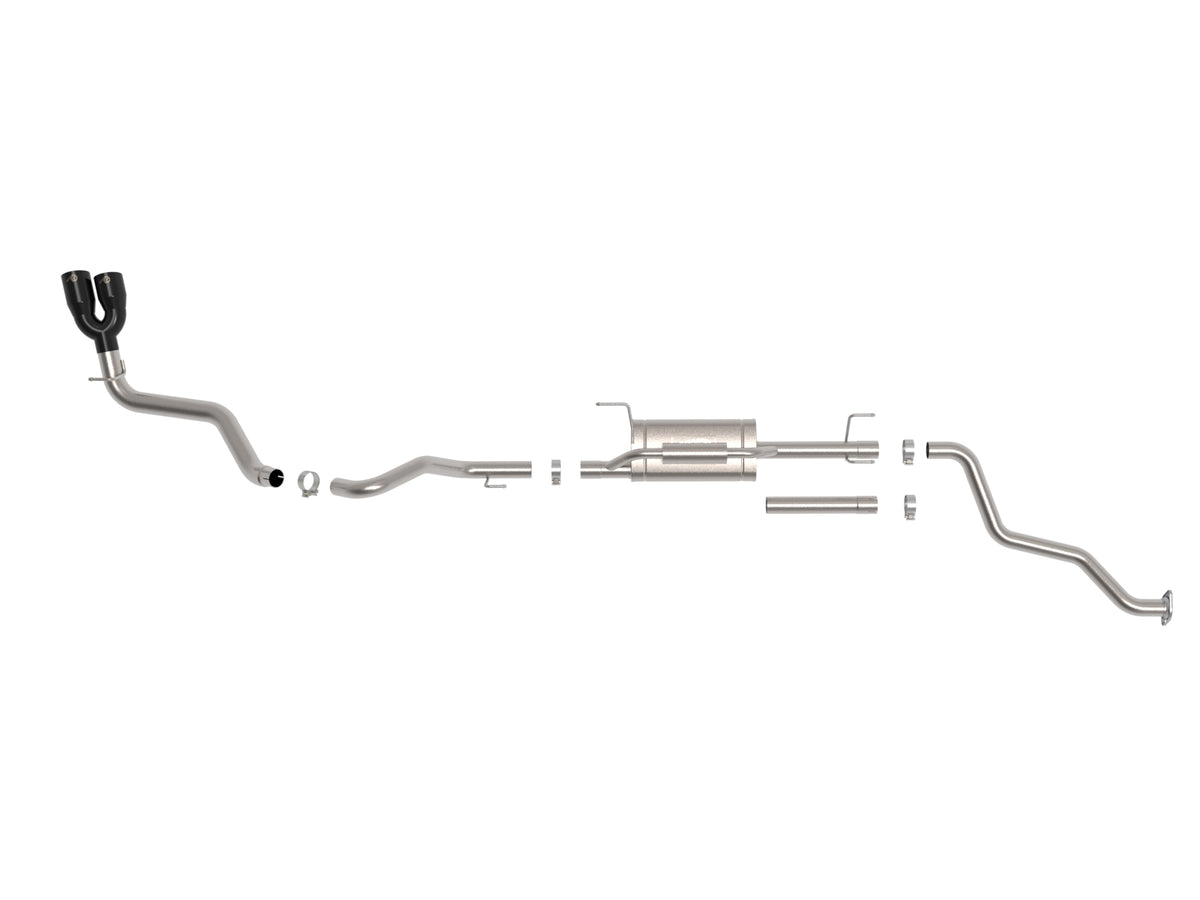 aFe Vulcan 2.5in-3in SS Cat-Back Exhaust w/ Black Tip | Toyota Tacoma L4-2.4L (24-25) (49-36078-B)