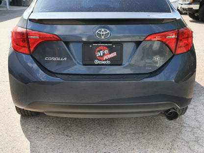 aFe 14-19 Toyota Corolla 1.8L Takeda 2.5in SS Axle-Back Exhaust w/ Black Tip (49-36083-B)