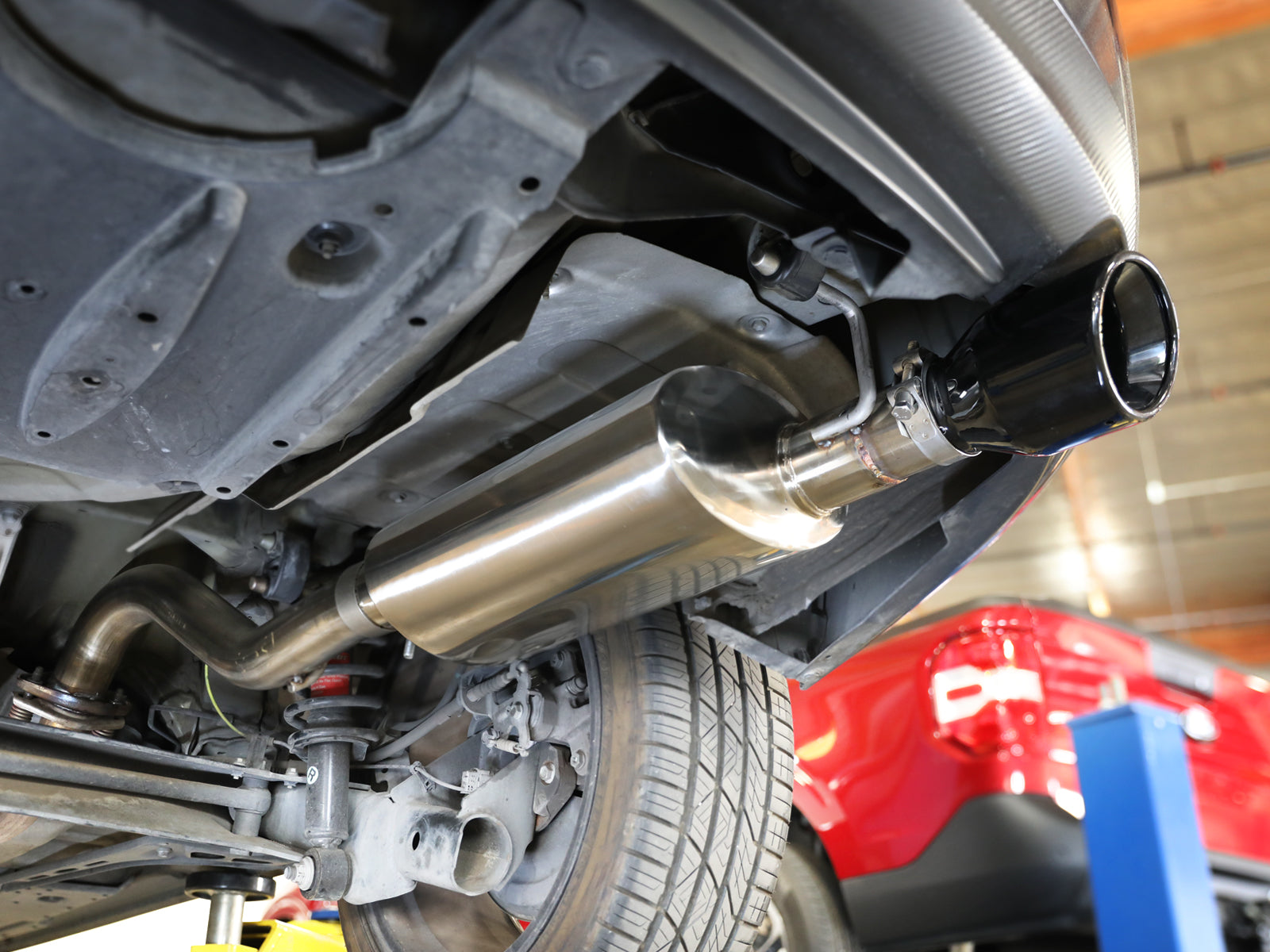 aFe 14-19 Toyota Corolla 1.8L Takeda 2.5in SS Axle-Back Exhaust w/ Black Tip (49-36083-B)